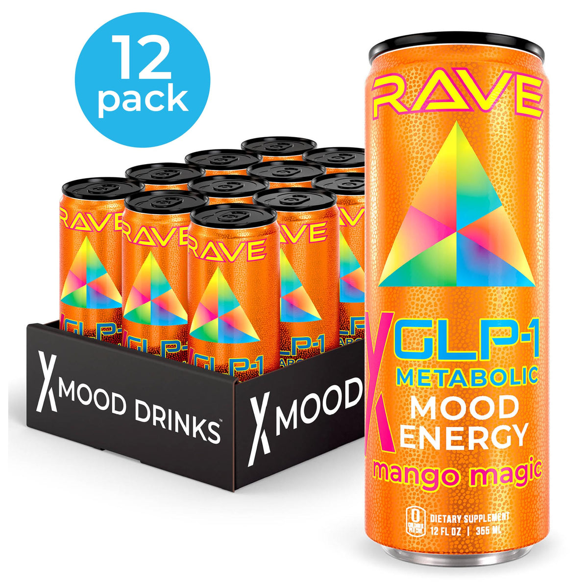 Surplus Rave Drink RAVE GLP-1 Metabolic Energy Drink — X Mood Drinks