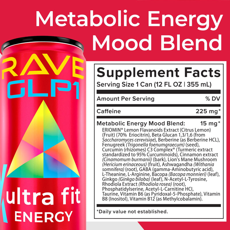XRAVE GLP-1 UltraFit™ energy drink