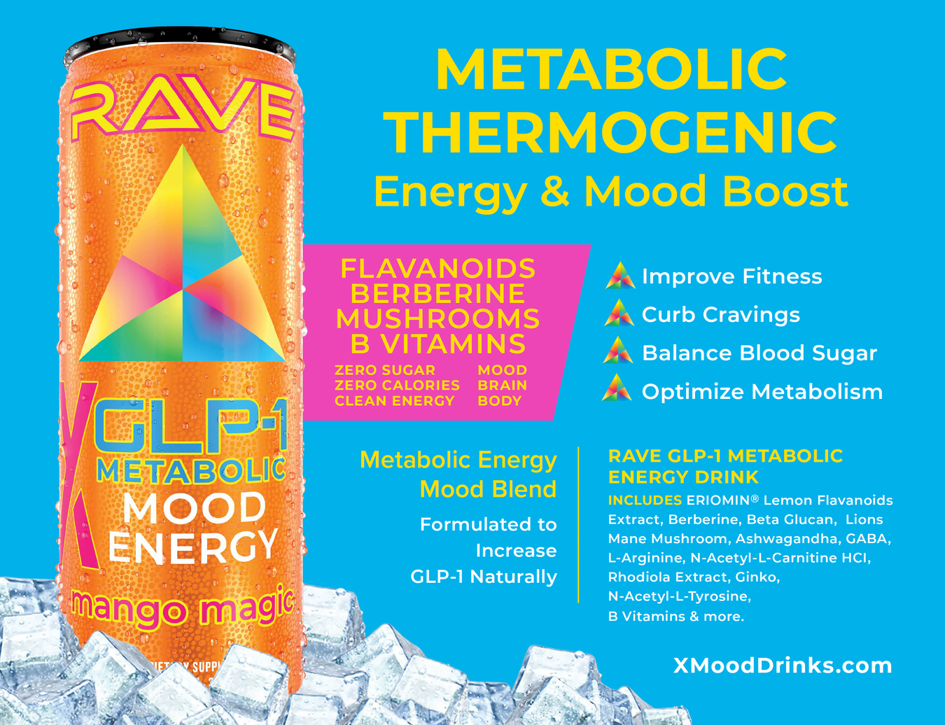 RAVE GLP-1 Metabolic Energy Drink — X Mood Drinks